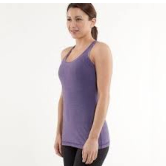 Lululemon Cool Razorback tank heathered purple reversible - Picture 1 of 5